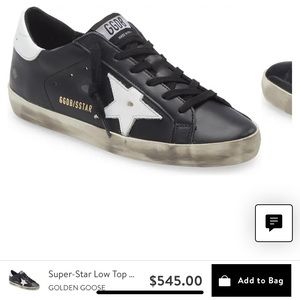 Nordstrom exclusive black leather golden goose
